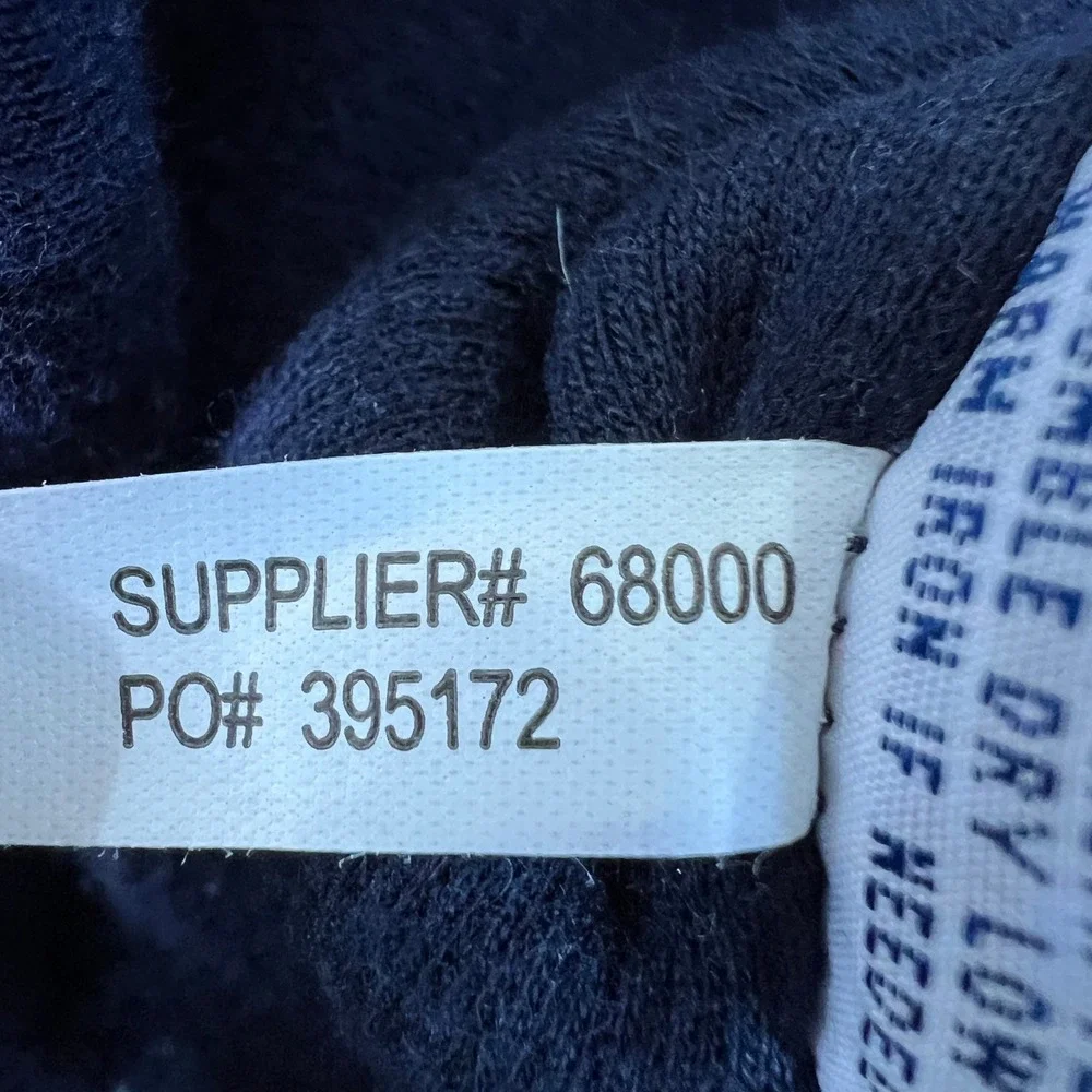 Polo Ralph Lauren Navy Shawl Collar Sweatshirt‎ L 100% Cotton Pullover Red Pony